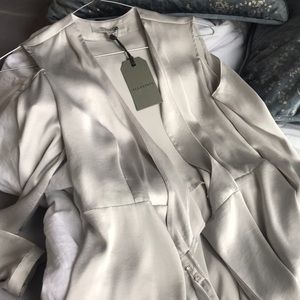 All Saints Top (Shiny Silver) US 0
